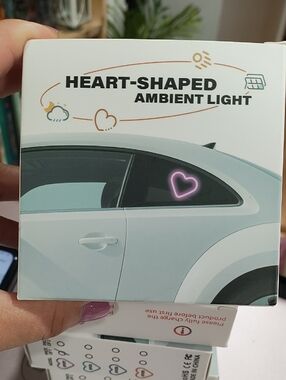 Source Unknown Heart-Shaped Ambient Light - Pink Neon- all 4